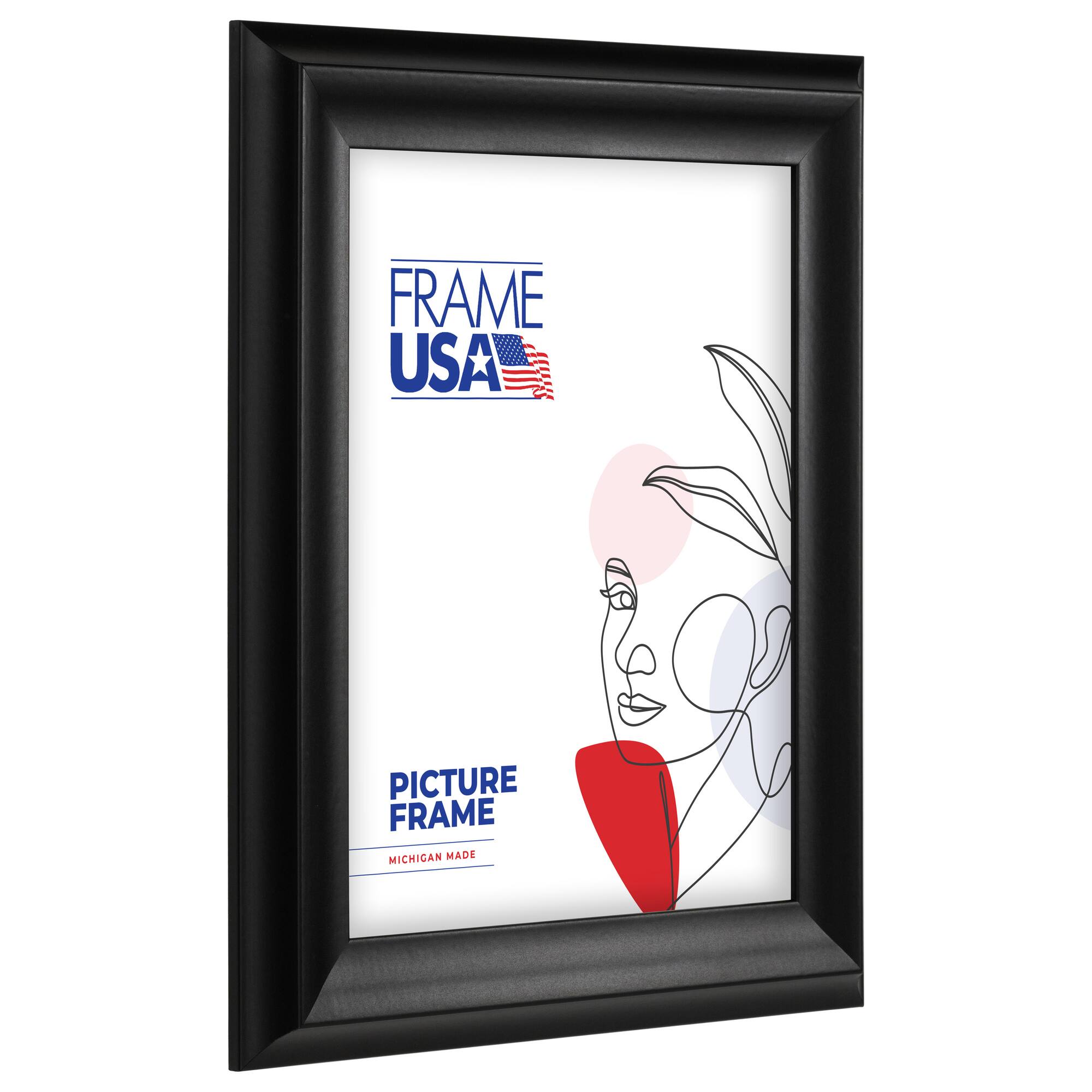 Frame USA Verona Narrow Black Single Image Picture Frame